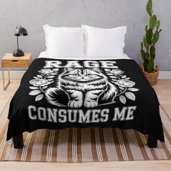 Item preview, Rage Is Consuming Me Silly Staring Cat for Tees Women Men designed and sold by Clairenity Studio.