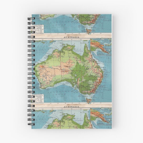 Item preview, Colorful Vintage Antique Australian Map designed and sold by WanderingLife.