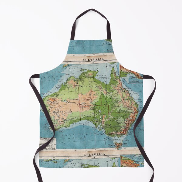 Item preview, Colorful Vintage Antique Australian Map designed and sold by WanderingLife.