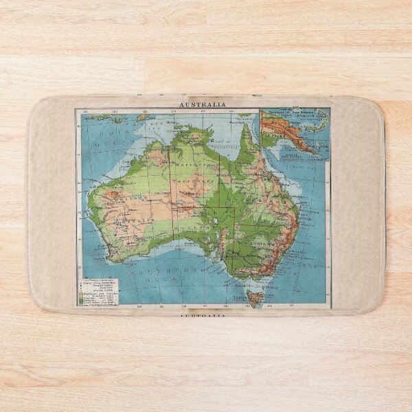 Item preview, Colorful Vintage Antique Australian Map designed and sold by WanderingLife.