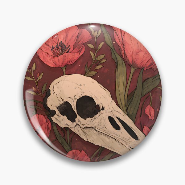 Item preview, Gothic Bird Skull Floral Flower designed and sold by bapupa.
