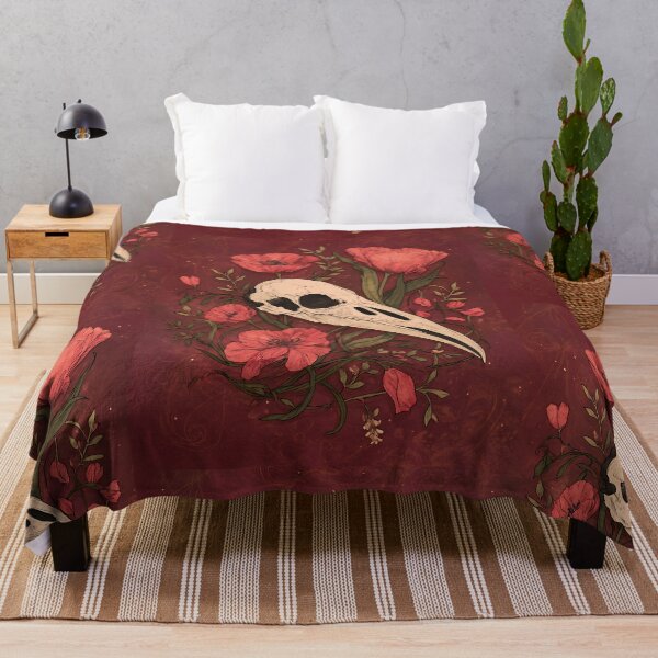 Item preview, Gothic Bird Skull Floral Flower designed and sold by bapupa.