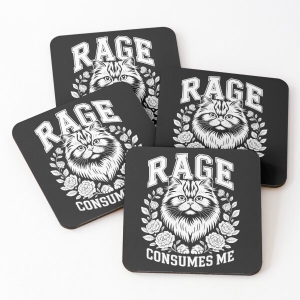 Item preview, Rage Is Consuming Me Silly Staring Cat for Tees  Women Men designed and sold by Clairenity Studio.