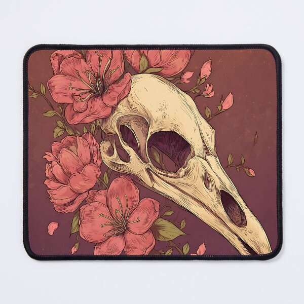 Item preview, Botanical Bird Skull Floral Art designed and sold by bapupa.
