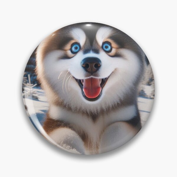 Item preview, Playful Alaskan Klee Kai Puppy in Snowy Landscape designed and sold by Wags & Tails.