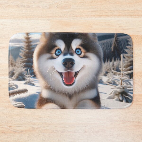 Item preview, Playful Alaskan Klee Kai Puppy in Snowy Landscape designed and sold by Wags & Tails.