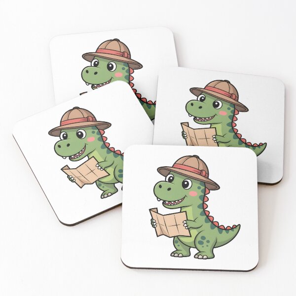 Item preview, Cute Explorer Dinosaur Cartoon designed and sold by naragon4289.