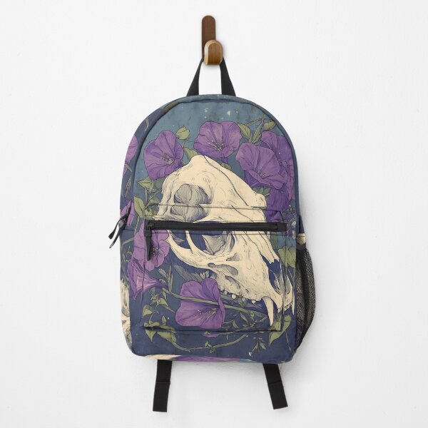 Item preview, Dark Cat Skull Floral Nature designed and sold by bapupa.