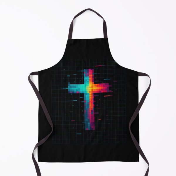 Item preview, Pixel Mosaic Cross – Colorful Digital Christian Art Sticker designed and sold by astersgraphics.