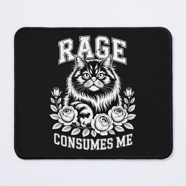 Item preview, Rage Is Consuming Me Silly Staring Cat for Tees Women Men designed and sold by Clairenity Studio.
