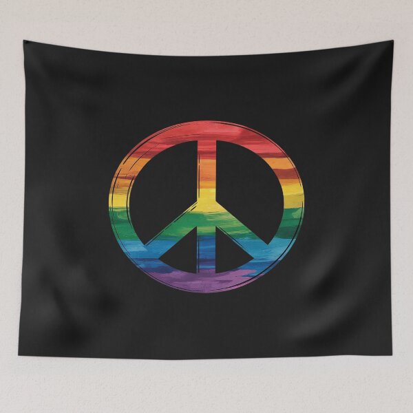 Item preview, Rainbow Flag Peace Sign Gay Lesbian LGBT Pride Month designed and sold by JessicaWalshdf.