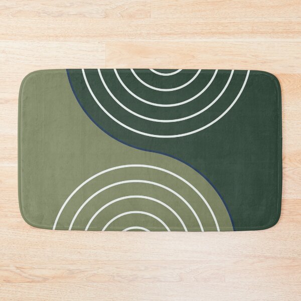 Item preview, Midcentury Modern Rainbow Lines Pattern 1.2 in Sage Pine Green designed and sold by nineFlorals.