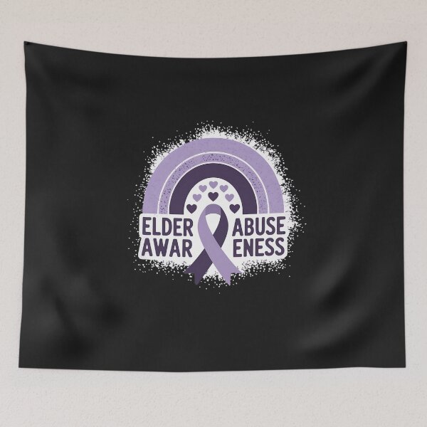 Item preview, Rainbow Heart Ribbon Elder Abuse Awareness designed and sold by JessicaWalshdf.
