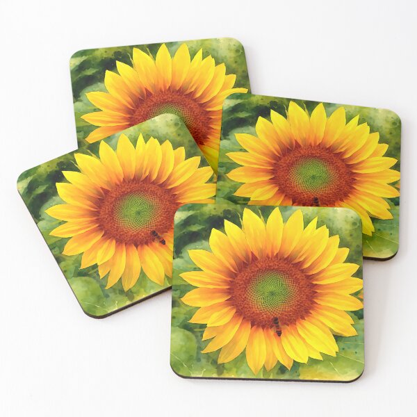 Item preview, Radiant Sunflower in Watercolor – Vibrant Summer Garden Art by M.A.L.K designed and sold by M.ALK.Watercolor.