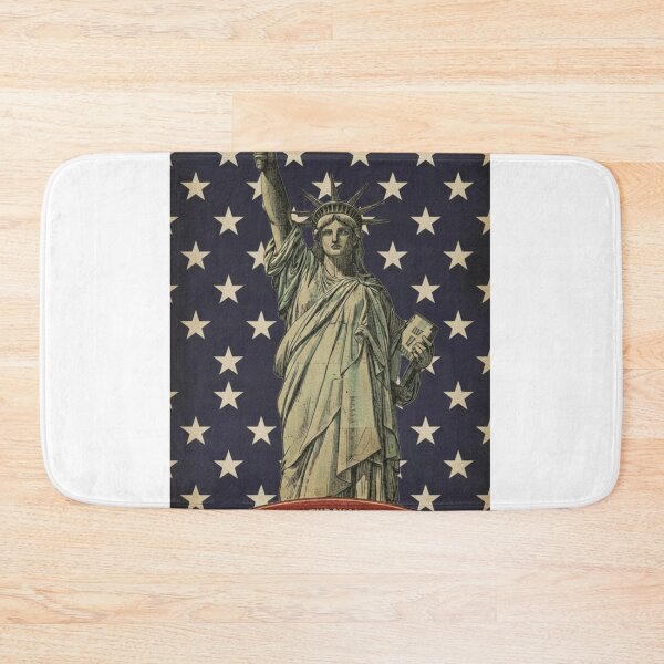 Item preview, Statue of Liberty, American flag, patriotism, vintage poster designed and sold by Klamat1984.