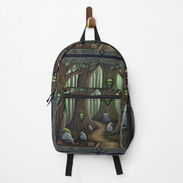 Item preview, Faces in the trees Beautiful nature druidic green man forest atmospheric fresco after William Morris art designed and sold by Vintage Designs +.