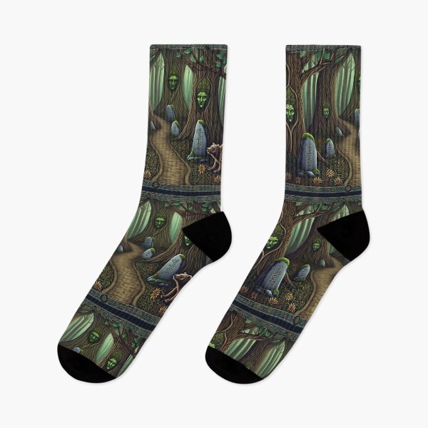 Item preview, Faces in the trees Beautiful nature druidic green man forest atmospheric fresco after William Morris art designed and sold by Vintage Designs +.
