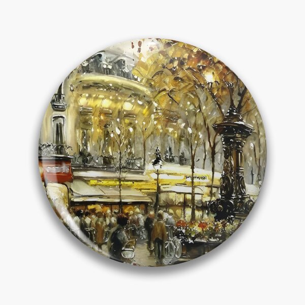 Item preview, Comédie: A Belle Époque Street Scene Before the Historic Comédie-Française - 01 designed and sold by artdesignsnow.