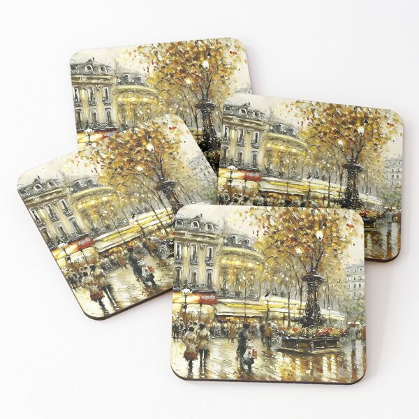 Item preview, Comédie: A Belle Époque Street Scene Before the Historic Comédie-Française - 01 designed and sold by artdesignsnow.