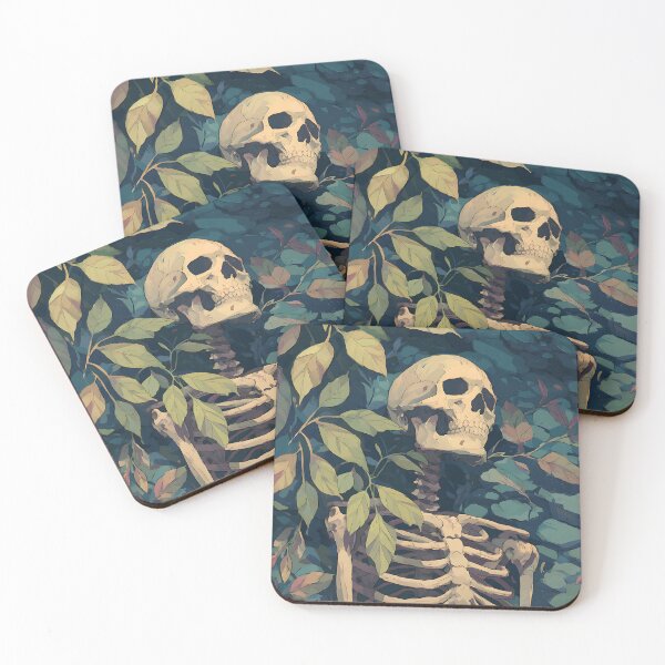 Item preview, Botanical Bones and Leaves Skull designed and sold by bapupa.