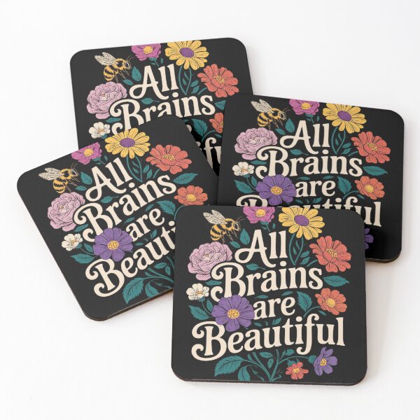 Item preview, Groovy All Brains Are Beautiful Floral Autism Awareness  designed and sold by RoyTill0Art.