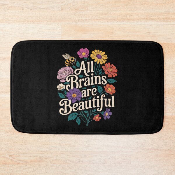 Item preview, Groovy All Brains Are Beautiful Floral Autism Awareness  designed and sold by RoyTill0Art.