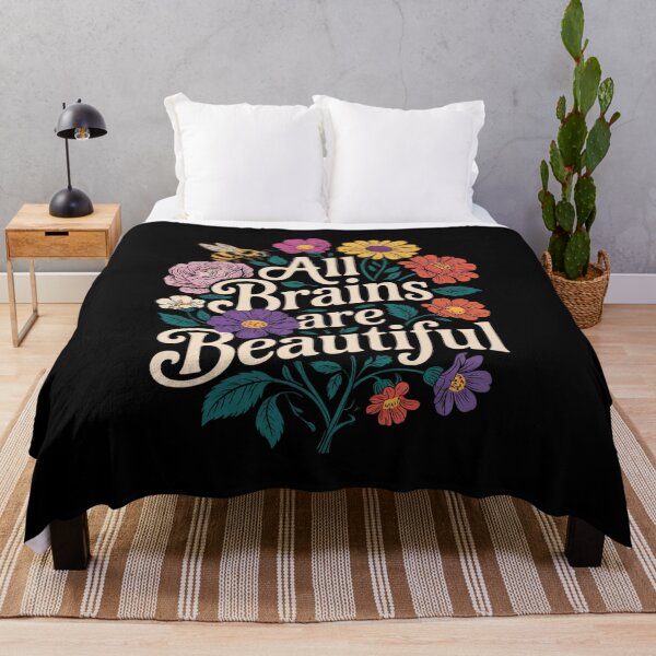 Item preview, Groovy All Brains Are Beautiful Floral Autism Awareness designed and sold by RoyTill0Art.