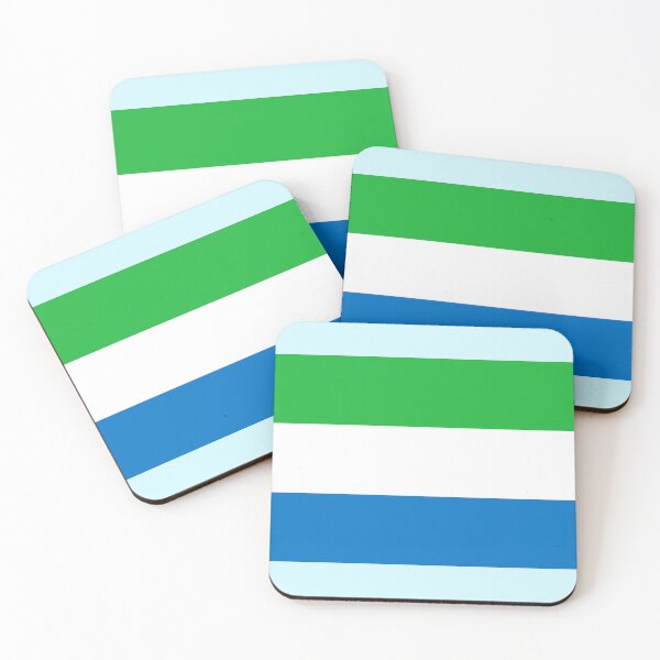 Item preview, Sierra Leone Flag – Green, White and Blue Coastal Harmony Design designed and sold by Dany05117671.