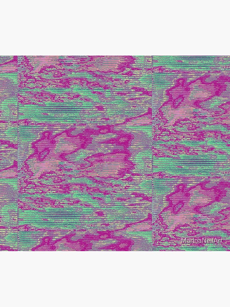 Teal and Pink Sky Glitch Art by MarinaNeilArt