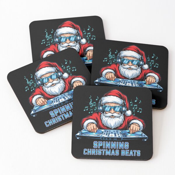 Item preview, DJ Santa Spinning Christmas Beats Artwork designed and sold by graphicnew.