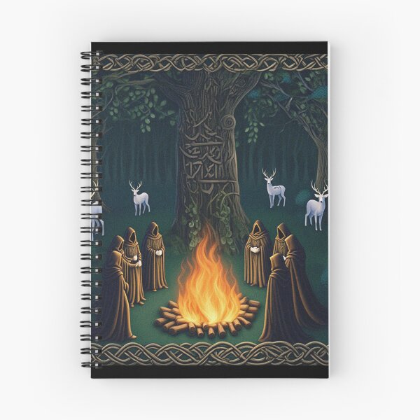 Item preview, Magical white deer at he summoning of the druids Beautiful nature druidic green man forest atmospheric fresco after William Morris art designed and sold by Vintage Designs +.