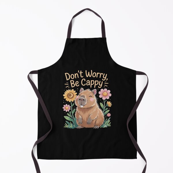 Item preview, Happy Capybara Don’t Worry Be Cappy Sunflower Floral designed and sold by RuthGAArt.