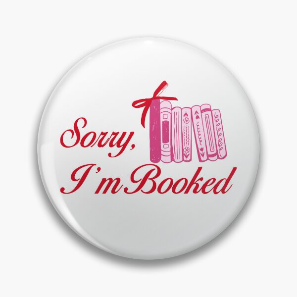 Item preview, Sorry I’m Booked. Pink and Red Books. Book Lover. designed and sold by CoCoArt-Ua.