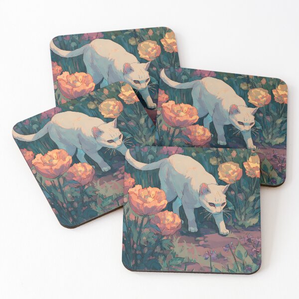 Item preview, Cute Cats and Flowers Floral designed and sold by bapupa.