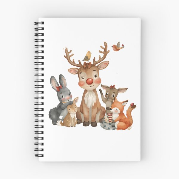 Item preview, Cute Woodland Animals Christmas Gathering designed and sold by atirutbeam.