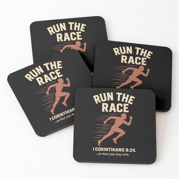 Item preview, Run The Race – 1 Corinthians 9:24 Christian Runner Vintage Bible Verse Design designed and sold by astersgraphics.