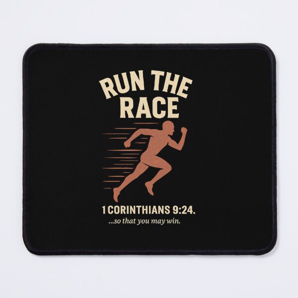 Item preview, Run The Race – 1 Corinthians 9:24 Christian Runner Vintage Bible Verse Design designed and sold by astersgraphics.