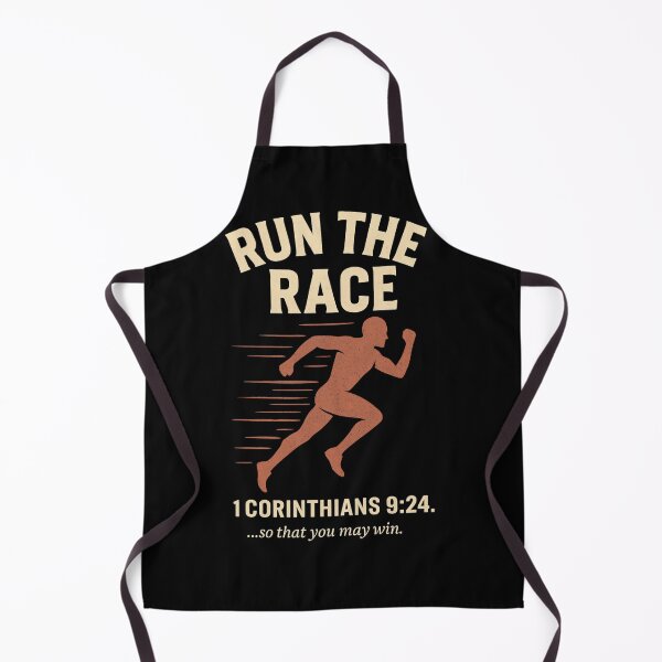 Item preview, Run The Race – 1 Corinthians 9:24 Christian Runner Vintage Bible Verse Design designed and sold by astersgraphics.