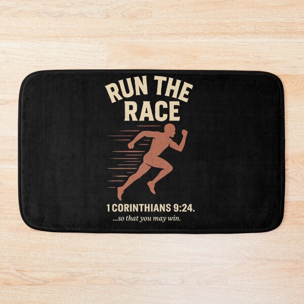 Item preview, Run The Race – 1 Corinthians 9:24 Christian Runner Vintage Bible Verse Design designed and sold by astersgraphics.
