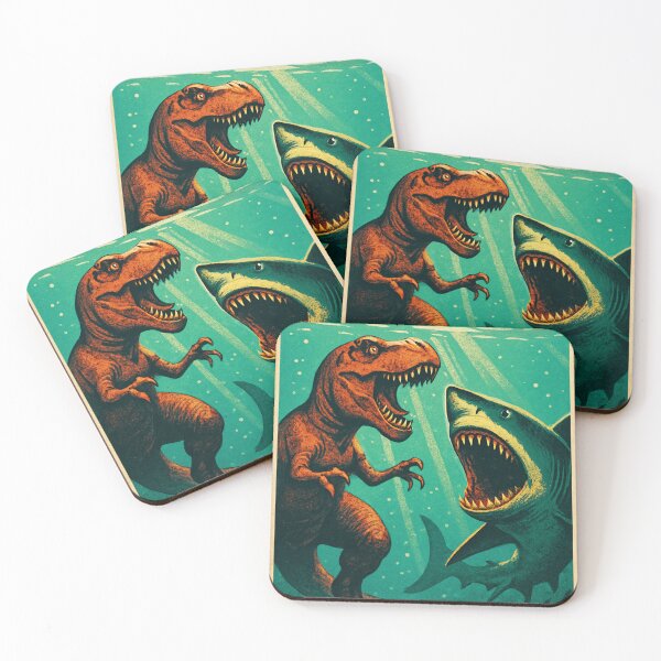 Item preview, Sharks vs Dinosaurs - Creature Feature designed and sold by FilMate.