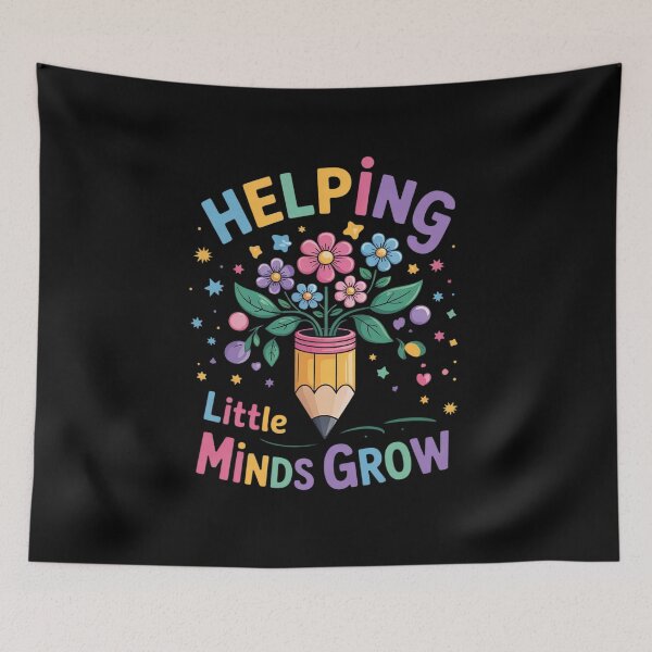 Item preview, Helping Little Minds Grow Flower Elementary School Teacher  designed and sold by RuthGAArt.