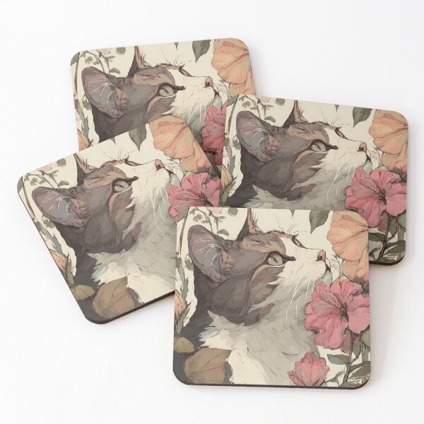 Item preview, Botanical Cats and Flowers Bloom designed and sold by bapupa.