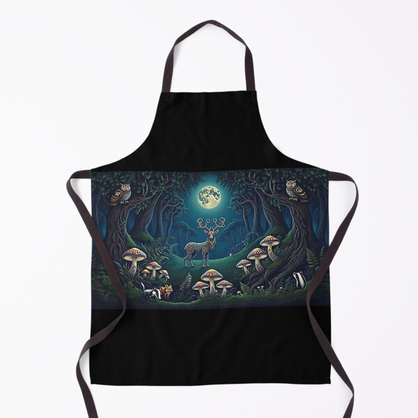 Item preview,  Magical deer Beautiful nature druidic green man forest atmospheric fresco after William Morris art designed and sold by Vintage Designs +.