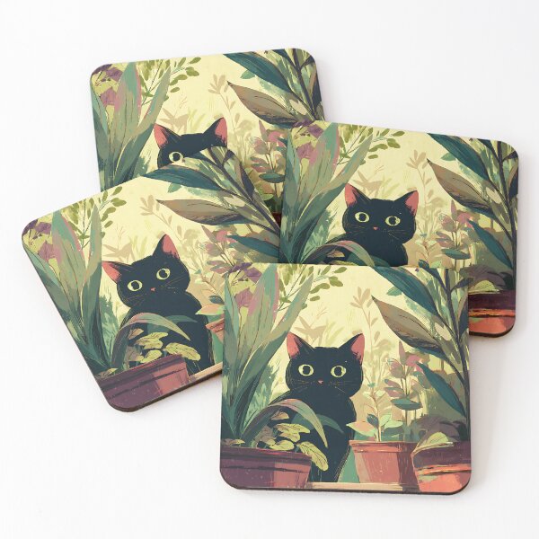 Item preview, Cute Cats and Plants Floral designed and sold by bapupa.