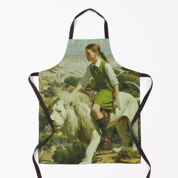 Item preview, Young Girl Riding a White Lion designed and sold by lautir.