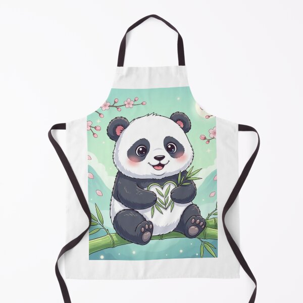Item preview, Adorable Fluffy Panda Eating Bamboo | Cute Kawaii Animal Art designed and sold by Raju2018.