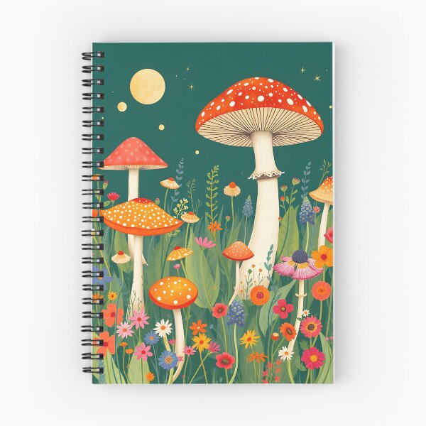 Item preview, Mushrooms and Muscari colorful art designed and sold by Ponted.
