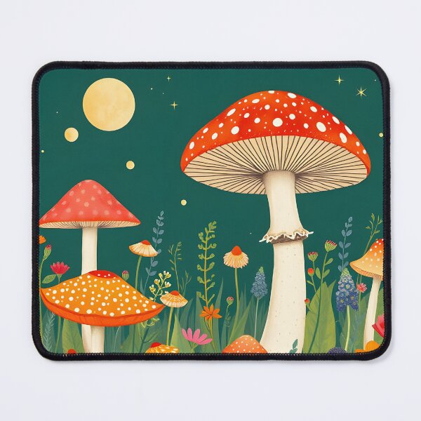 Item preview, Mushrooms and Muscari colorful art designed and sold by Ponted.