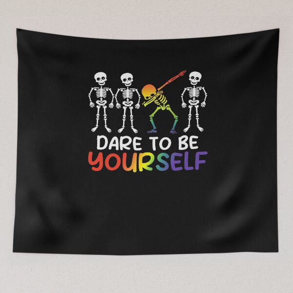 Item preview, Dare To Be Yourself Skeleton Dabbing | Cute LGBT Pride Gift designed and sold by FernaRoje.
