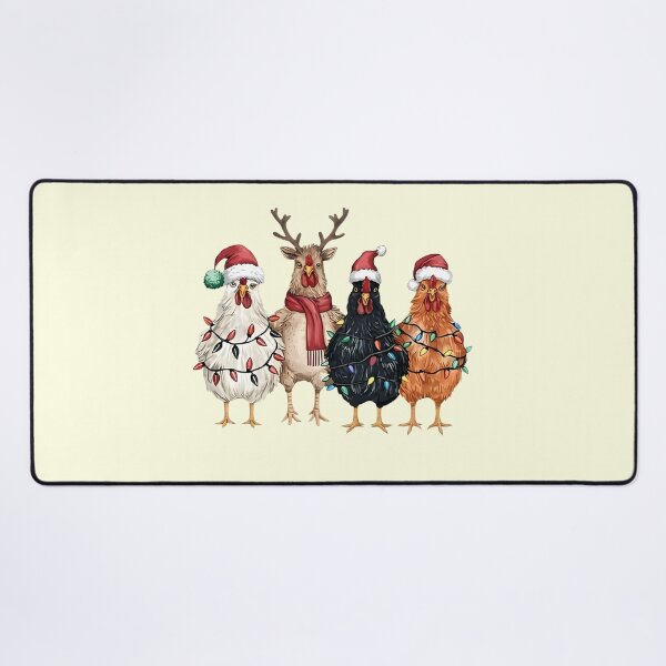Item preview, Christmas Chickens with Santa Hats – Cute Farm Holiday designed and sold by Steele-Art.